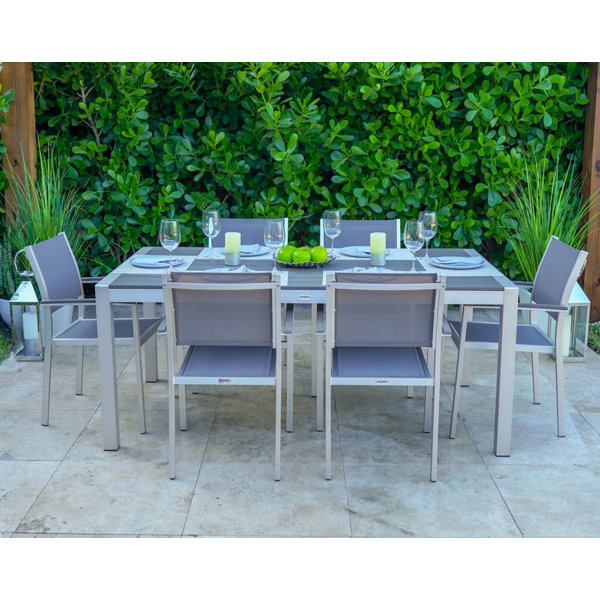 6 seat aluminium outdoor best sale dining set